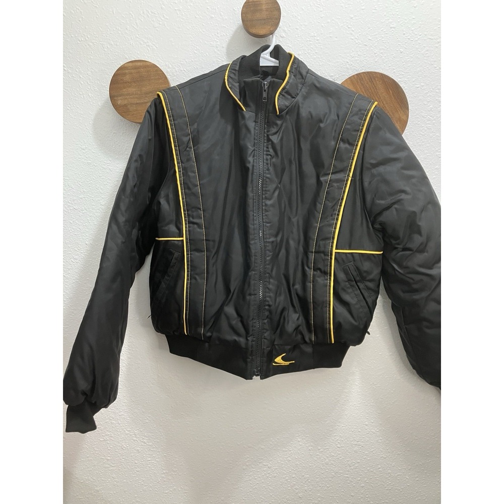 Vintage 80's SKI DOO Bombardier Black Yellow Snowmobile Jacket Womens‎ 14